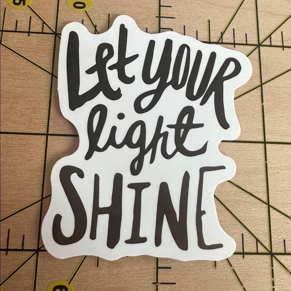 💜13/$13 +Bundle Sticker Sale | Let Your Light Shine Waterproof Sticker